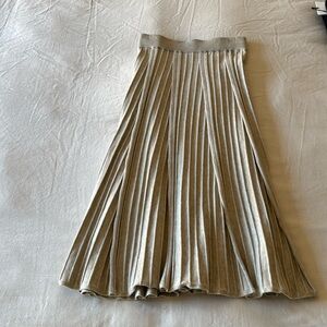 Modern Citizen “Tilda” beige knit midi skirt